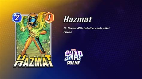 Hazmat deck marvel snap - Let's Play Marvel Snap. Snap unleashes the complete Marvel multiverse into a fast-paced, adrenaline-pumping, strategic, card battler. Assemble your team from...